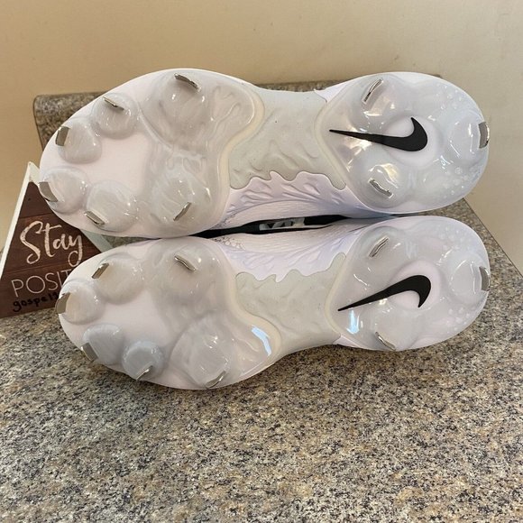 Nike Alpha Huarache Elite 4 Low FD2745-100 White Baseball Cleats‎ Men’s size 13 - Picture 8 of 9